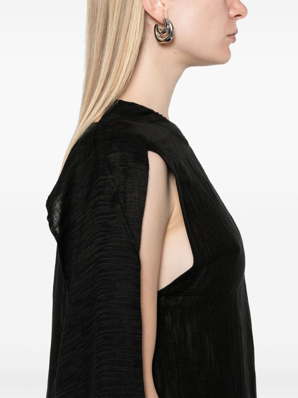 Uncut Silk Dress in Black from Henrik Vibskov