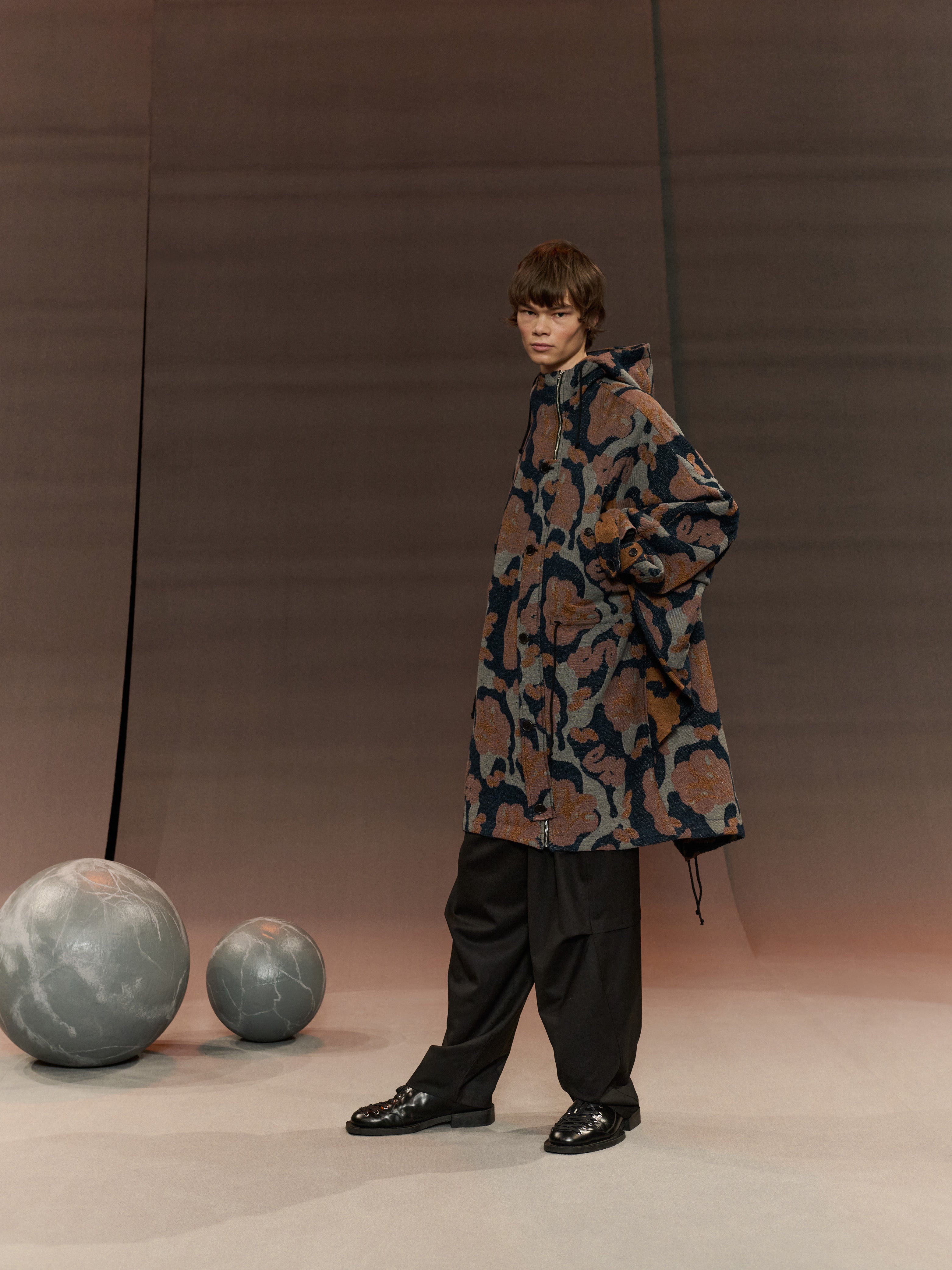Wing Parka in Goat Navy from Henrik Vibskov