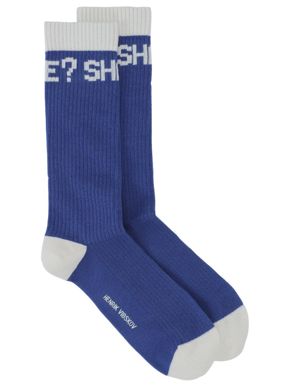 Cypher Sport Socks Homme - Blue White Shall We-[-Henrik Vibskov-1