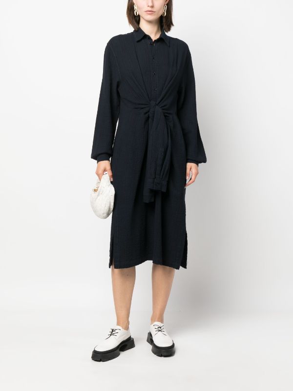 Mars Shirt Dress in Indigo Stripes