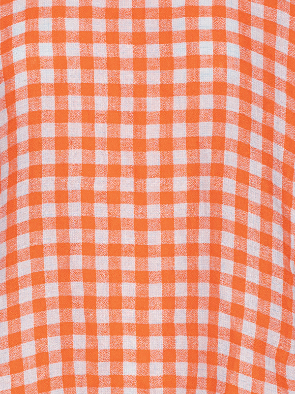 Henrik Vibskov - Tapas Blouse in orange blue checks
