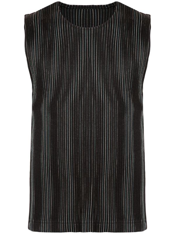 Homme Plisse Issey Miyake - pleated vest in brown - 1