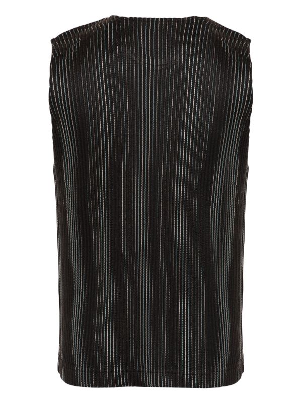 Homme Plisse Issey Miyake - pleated vest in brown - 2