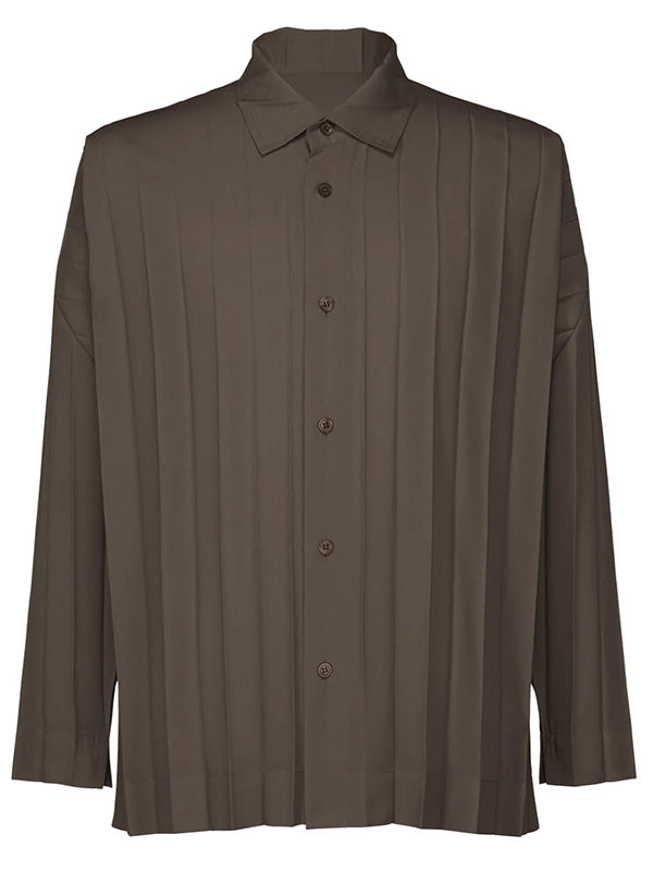 Long-Sleeve Edge Shirt in Charcoal from Homme Plissé Issey Miyake