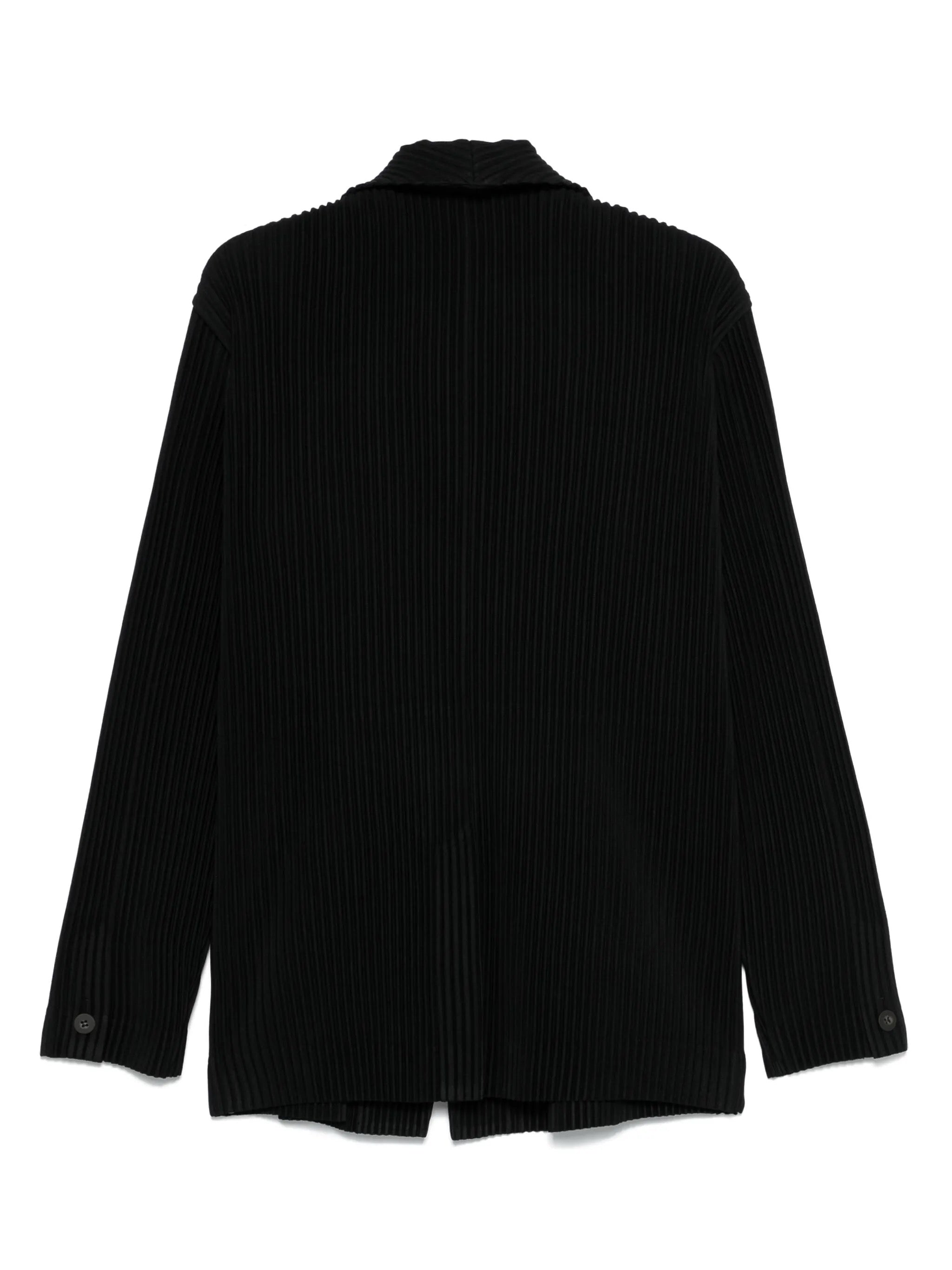 SS25 Pleated Jacket in Black from Homme Plissé Issey Miyake