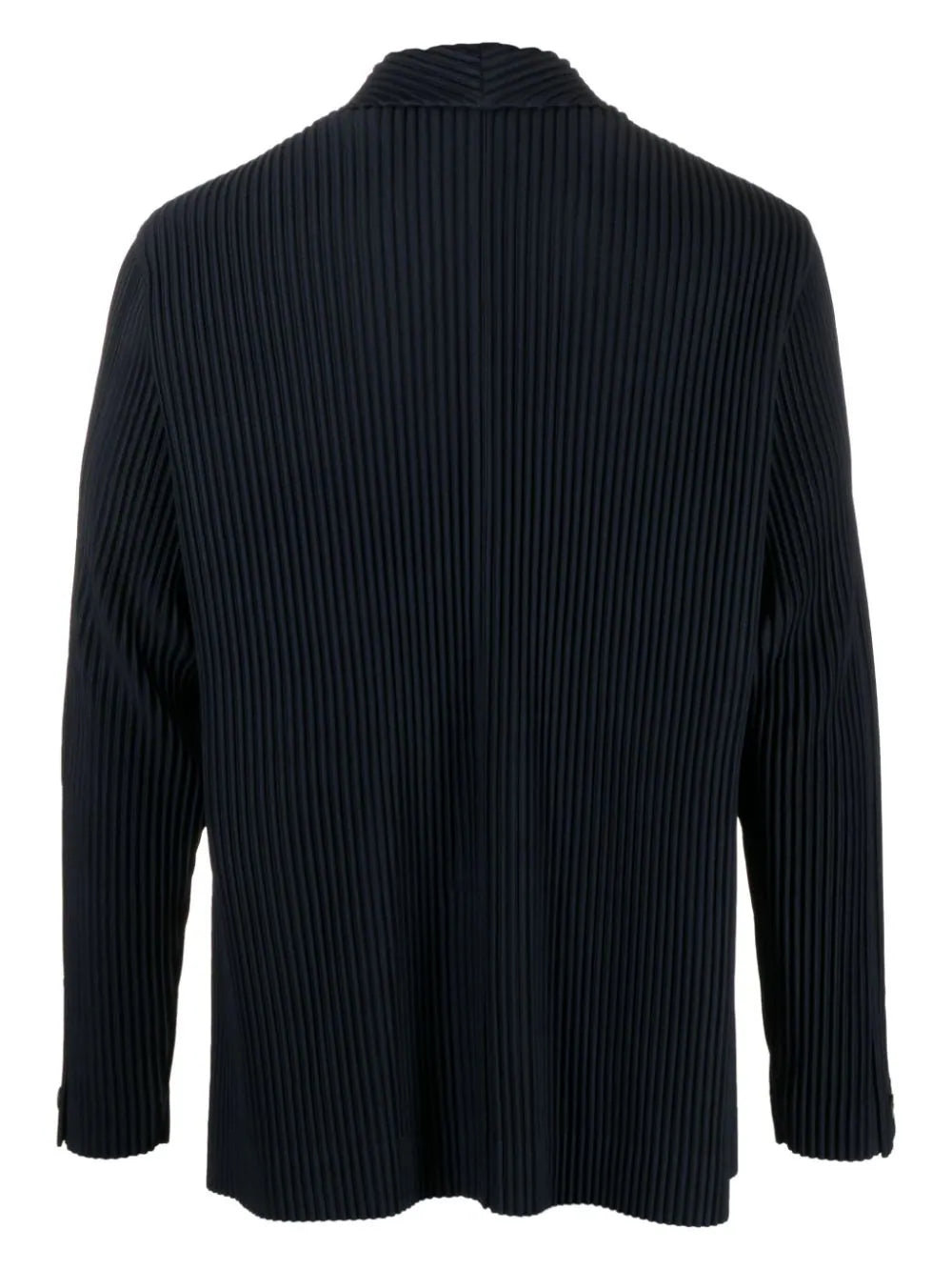 Issey Miyake Homme Plisse blazer - Tailored Pleated Blazer in navy