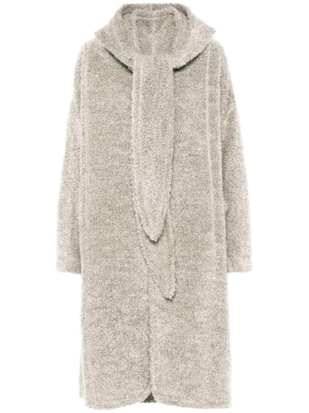 Raw Wool Loop Yarn Coat in Cool Grey from Issey Miyake Mainline