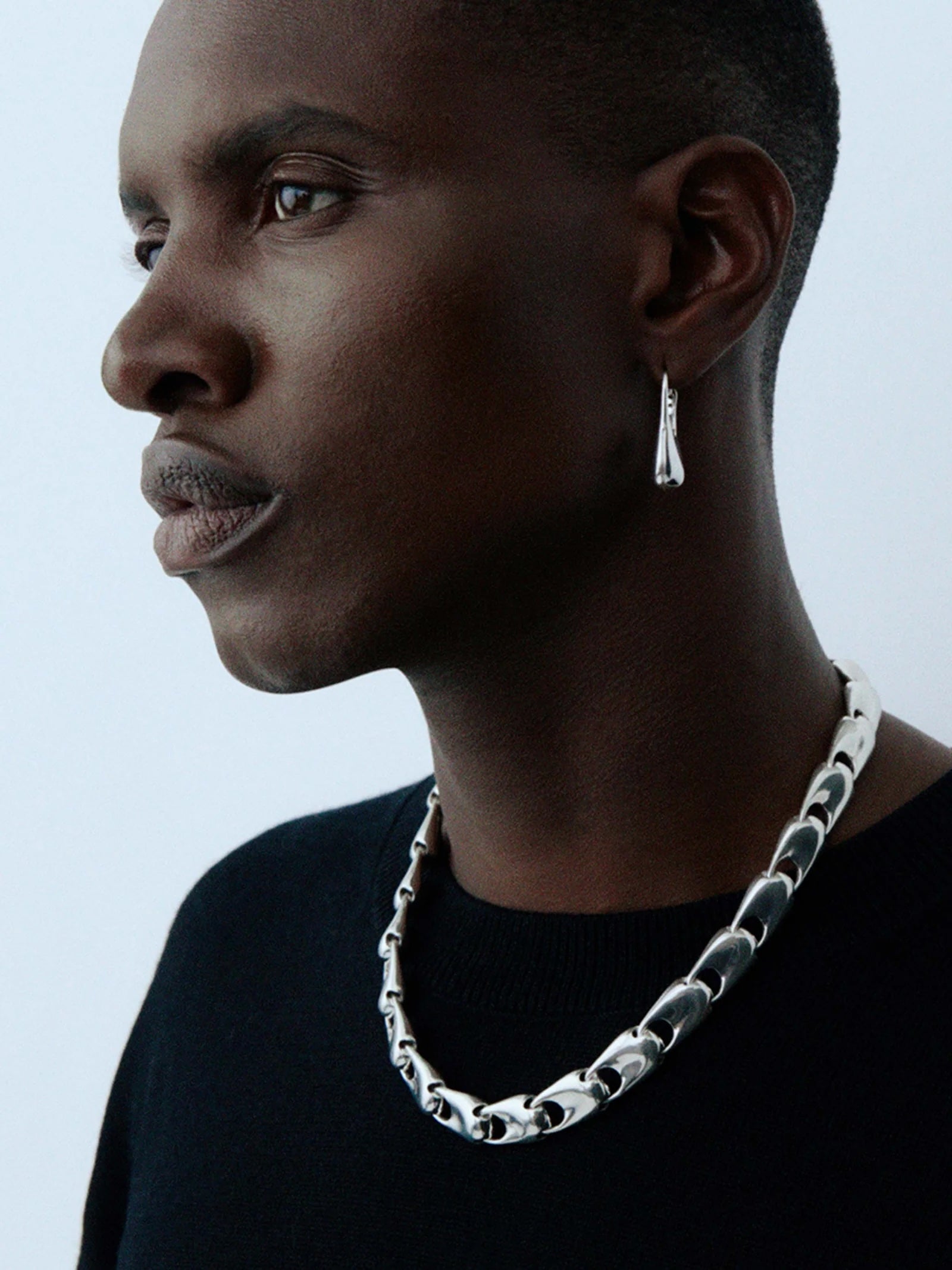 Doric Earring Small - Silver