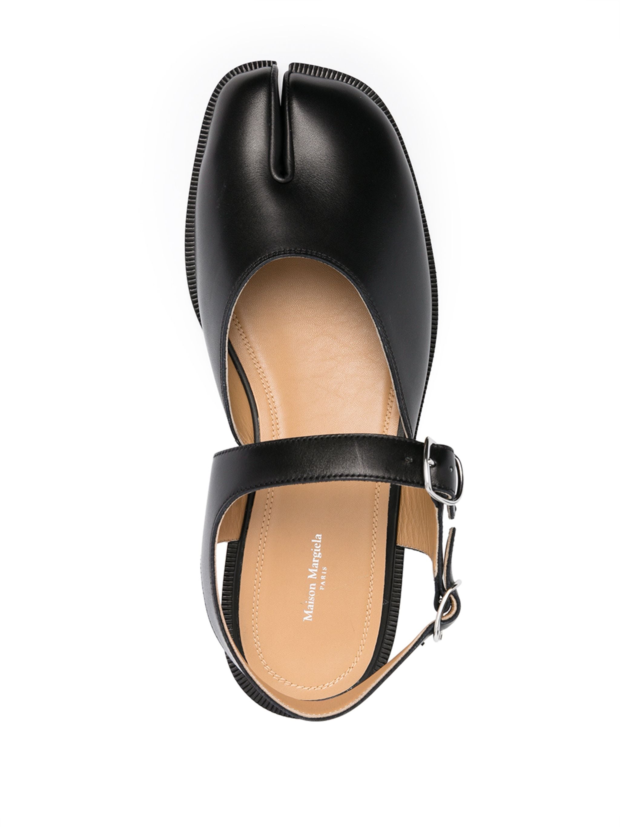 Mens Tabi Buckle Sandals in Black from Maison Margiela
