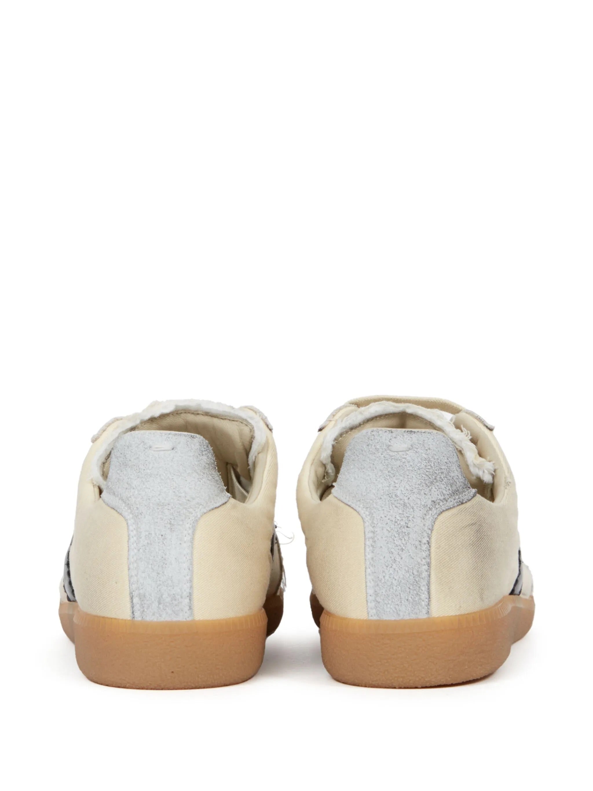 Replica Low Top Sneakers in Black Vintage/Yellow Vintage from Maison Margiela