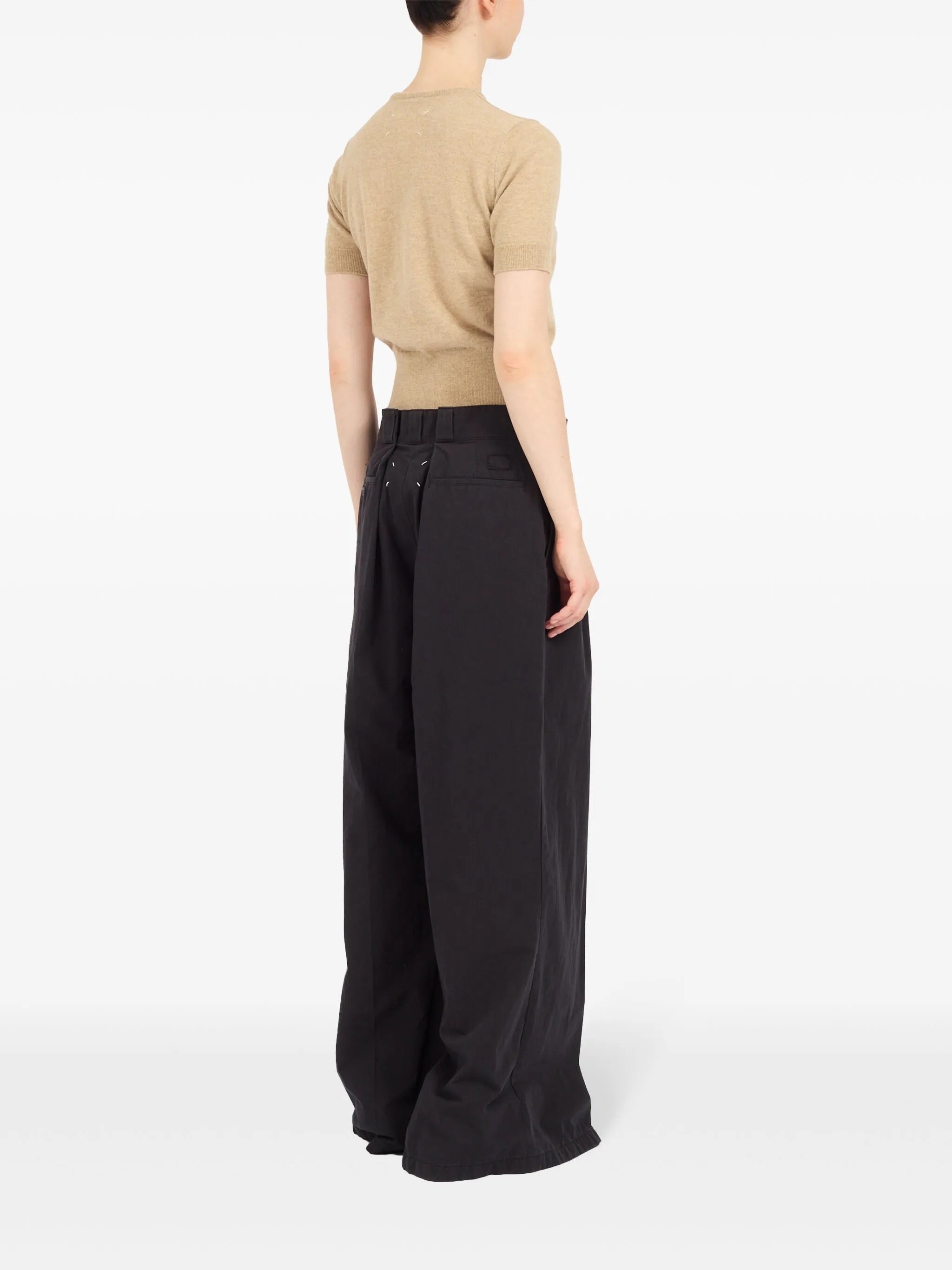 AVP Straight Leg Pants in Black from Maison Margiela