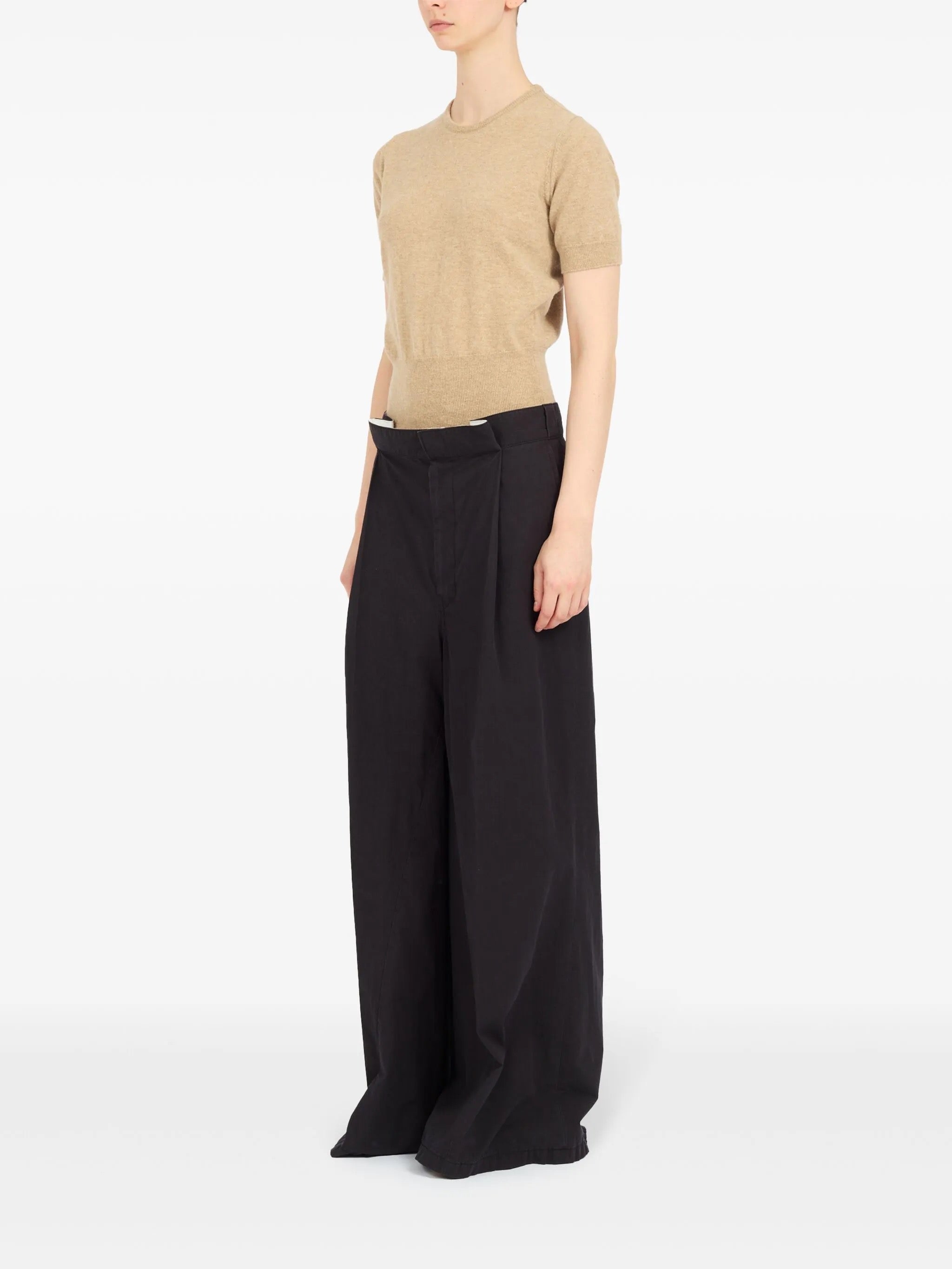 AVP Straight Leg Pants in Black from Maison Margiela