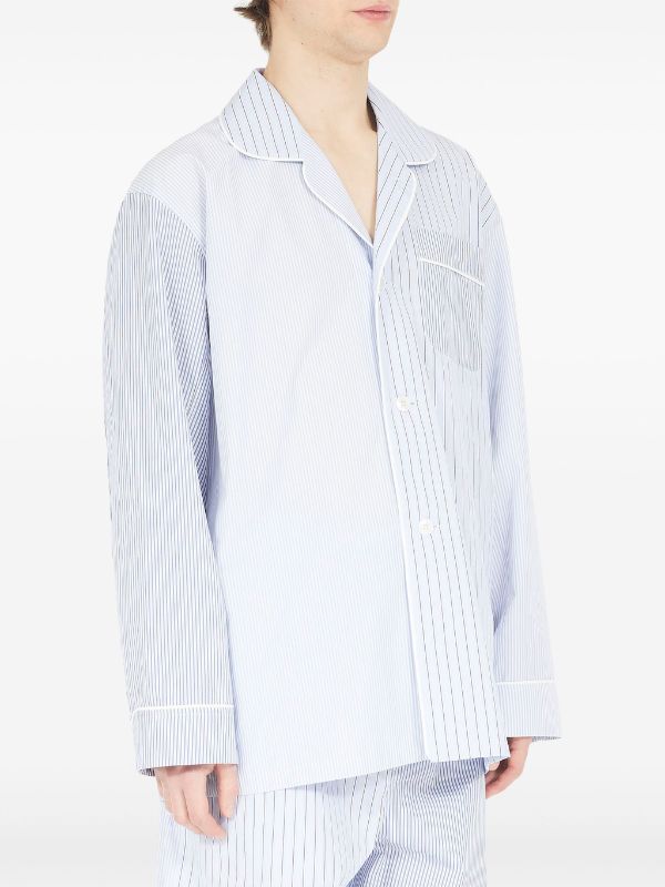 Maison Margiela - striped long sleeve shirt in light blue - 4