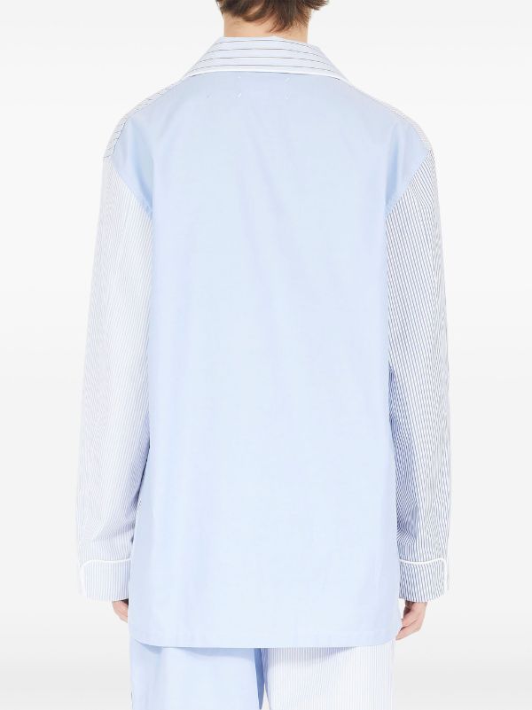 Maison Margiela - striped long sleeve shirt in light blue - 5