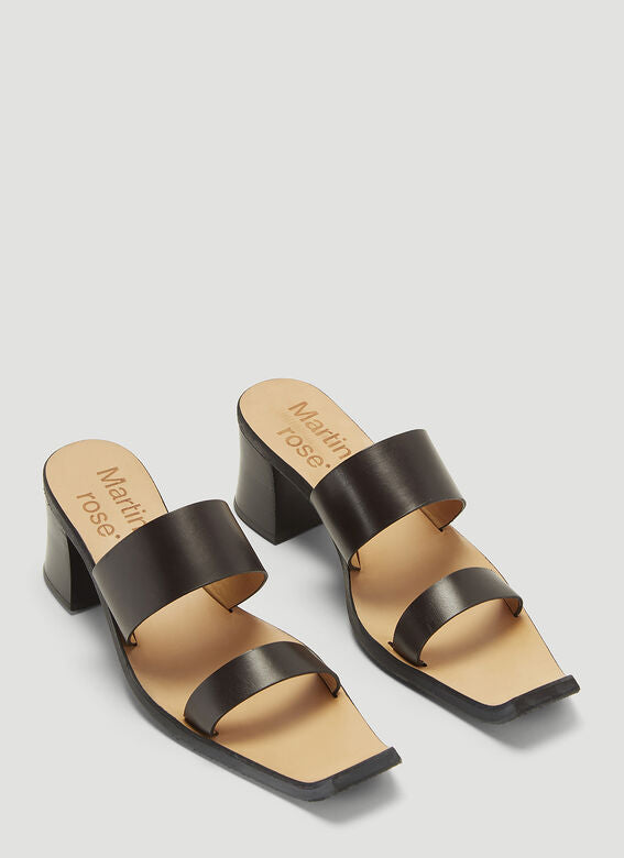 Rupie Heel Sandal - Black Patent-[-Martine Rose-2