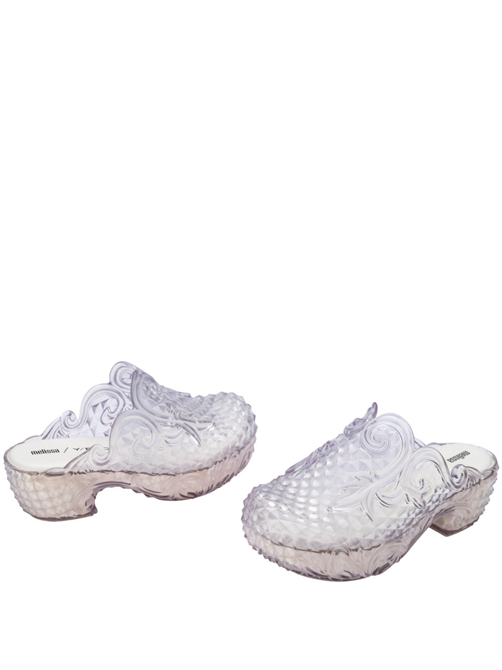 Melissa Y/Project - Court clog in clear white - 3