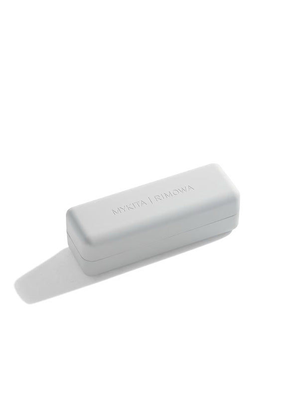 Panto Sunglasses MR001 in White Silver/Black Coolgrey Solid from Mykita x Rimowa