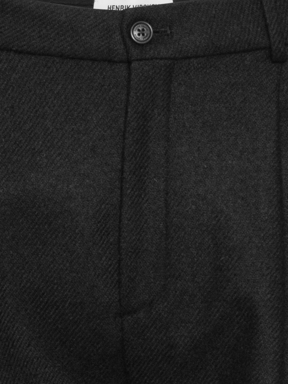 Close-up of One Pants in Black by Henrik Vibskov waistband detail