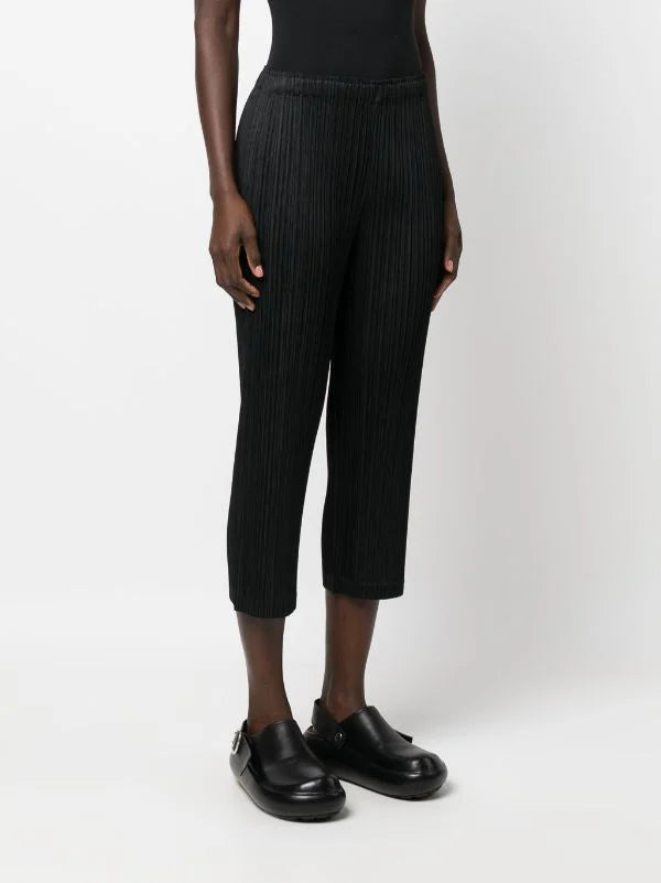 AW23 Pleated Straight Pants - Black-[-Issey Miyake Pleats Please-2