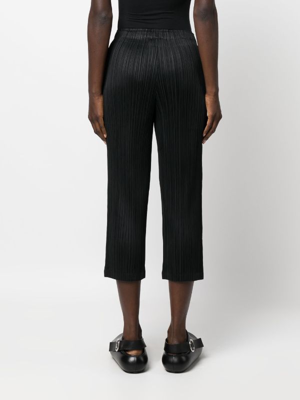 AW23 Pleated Straight Pants - Black-[-Issey Miyake Pleats Please-4
