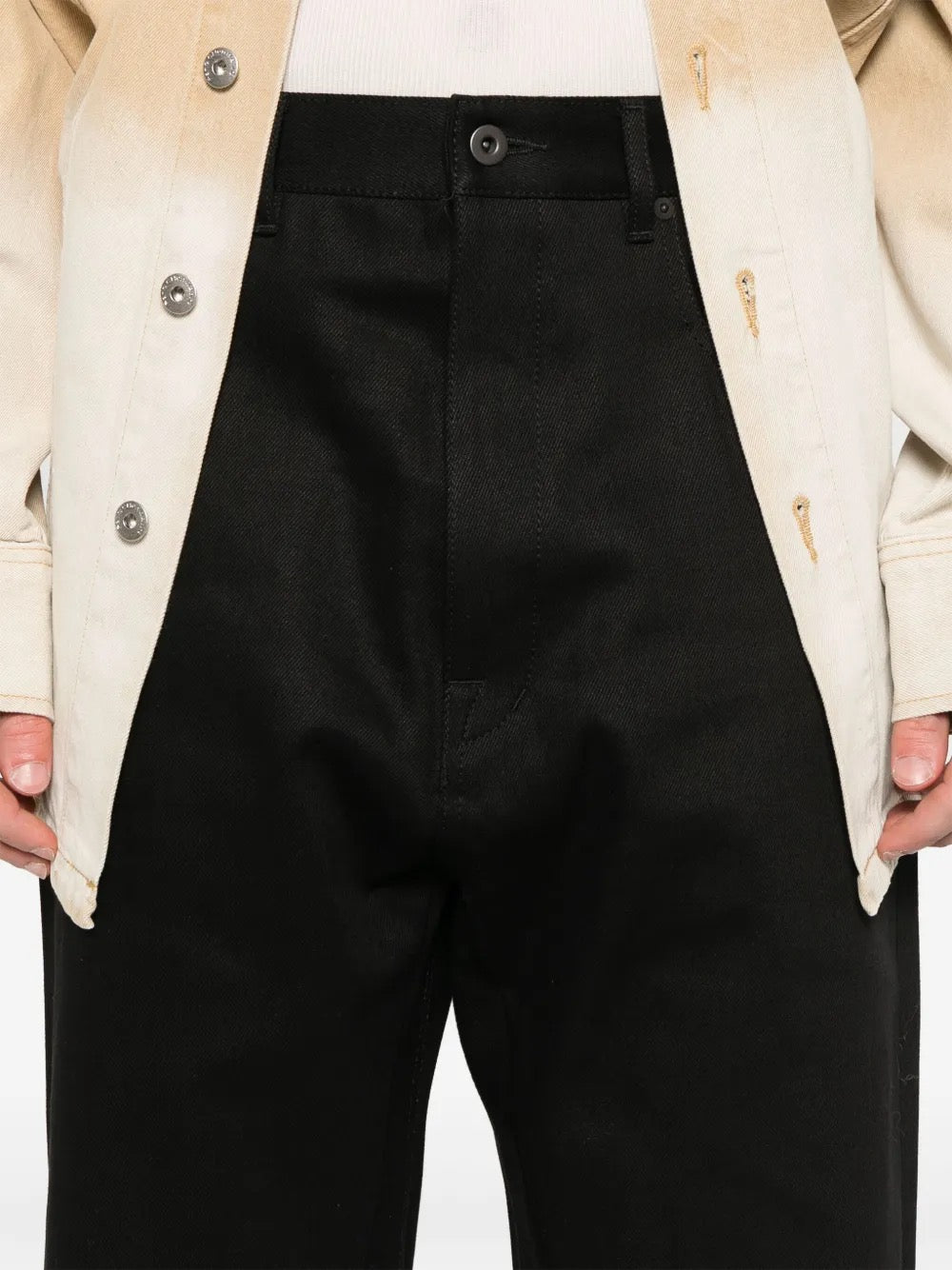 Geth Cutoffs Denim Pants in Black from Rick Owens DRKSHDW