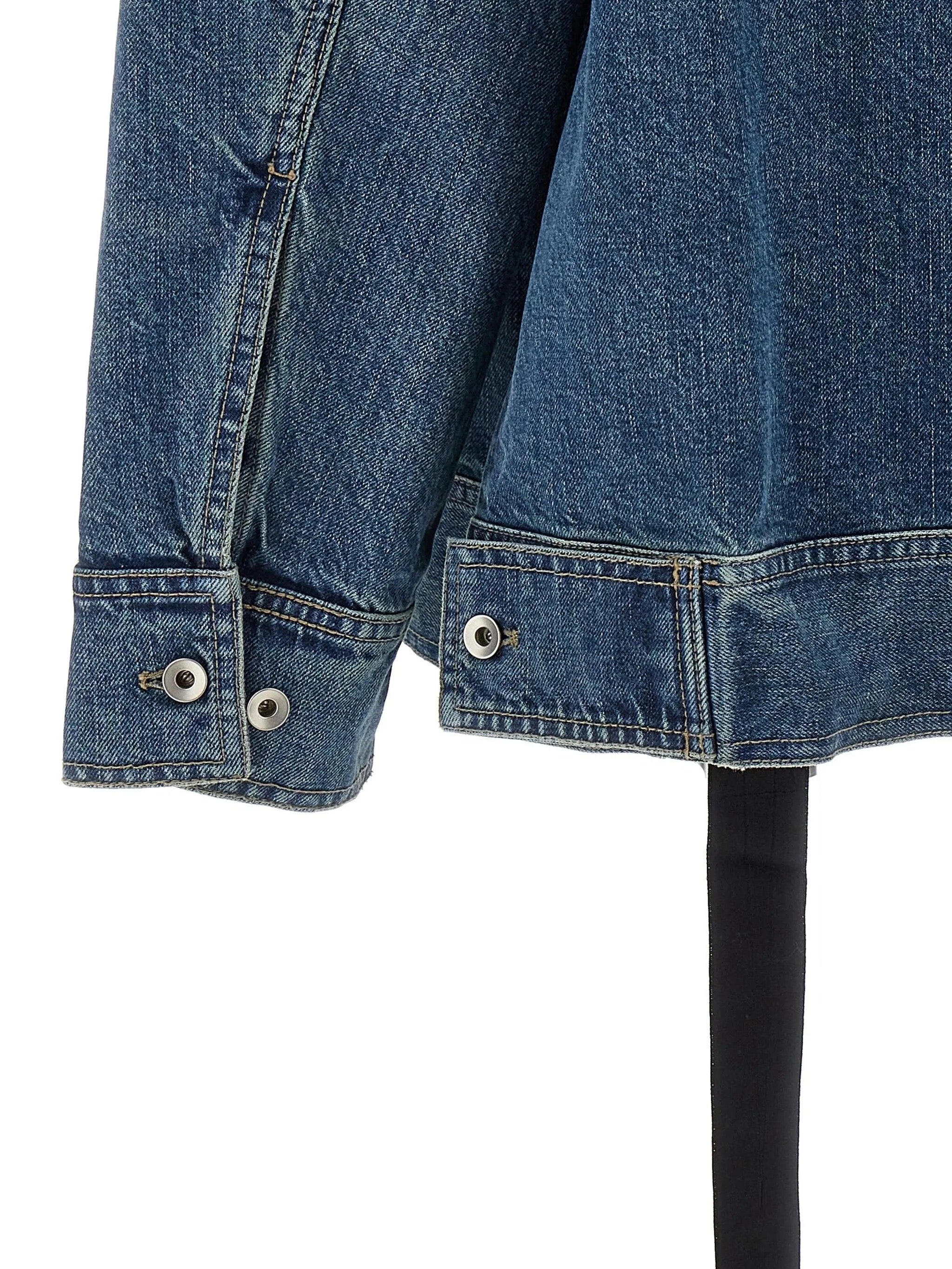 Jumbo Worker Denim Jacket in Washed Indigo from Rick Owens DRKSHDW