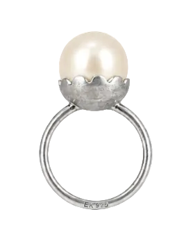 Edith Hegedüs Pearl Grande Ring in 925 sterling silver with freshwater pearl