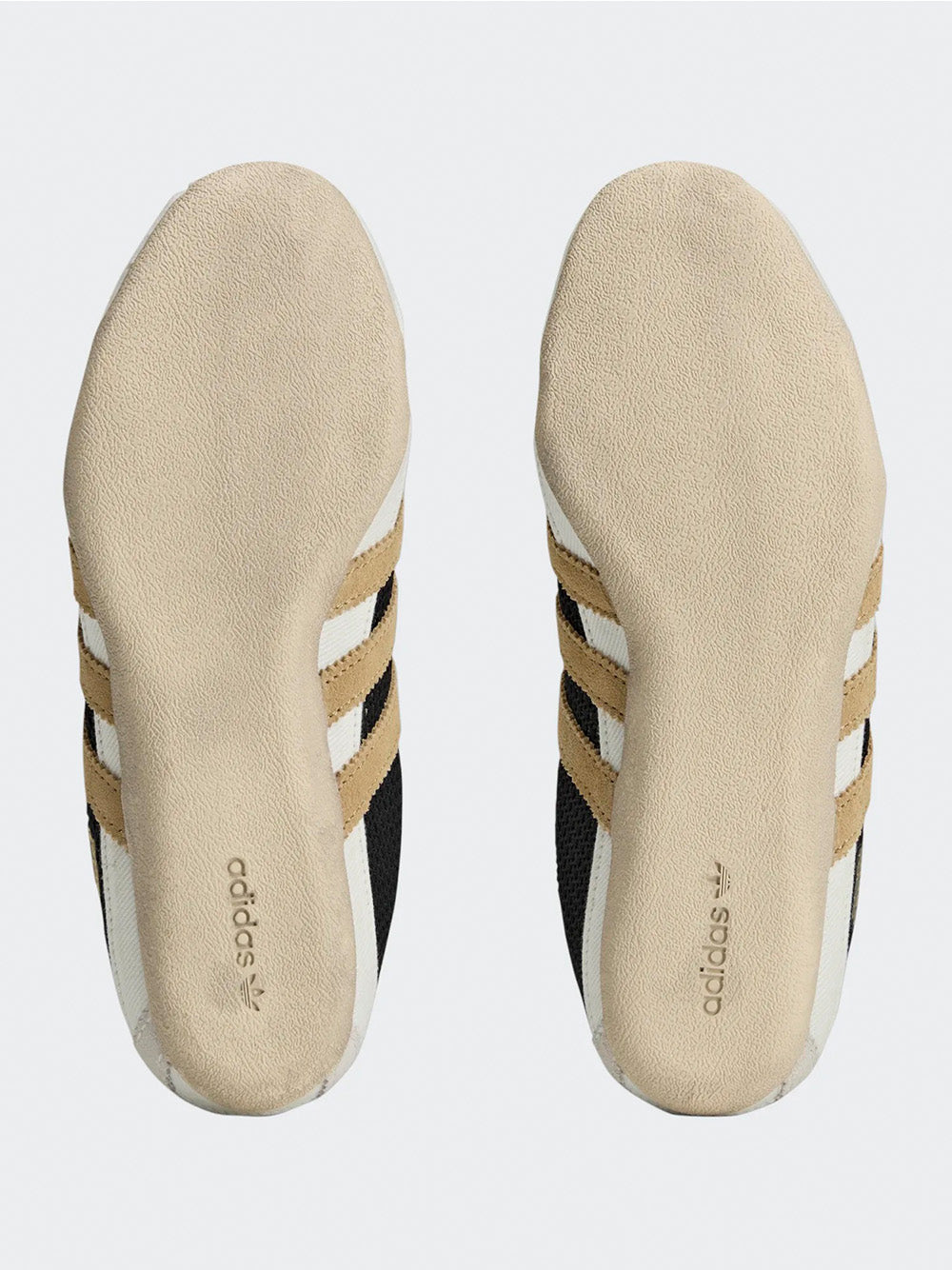 Adidas Tokyo W SFTM in Black/Beige/Gold - bottom view showing soles