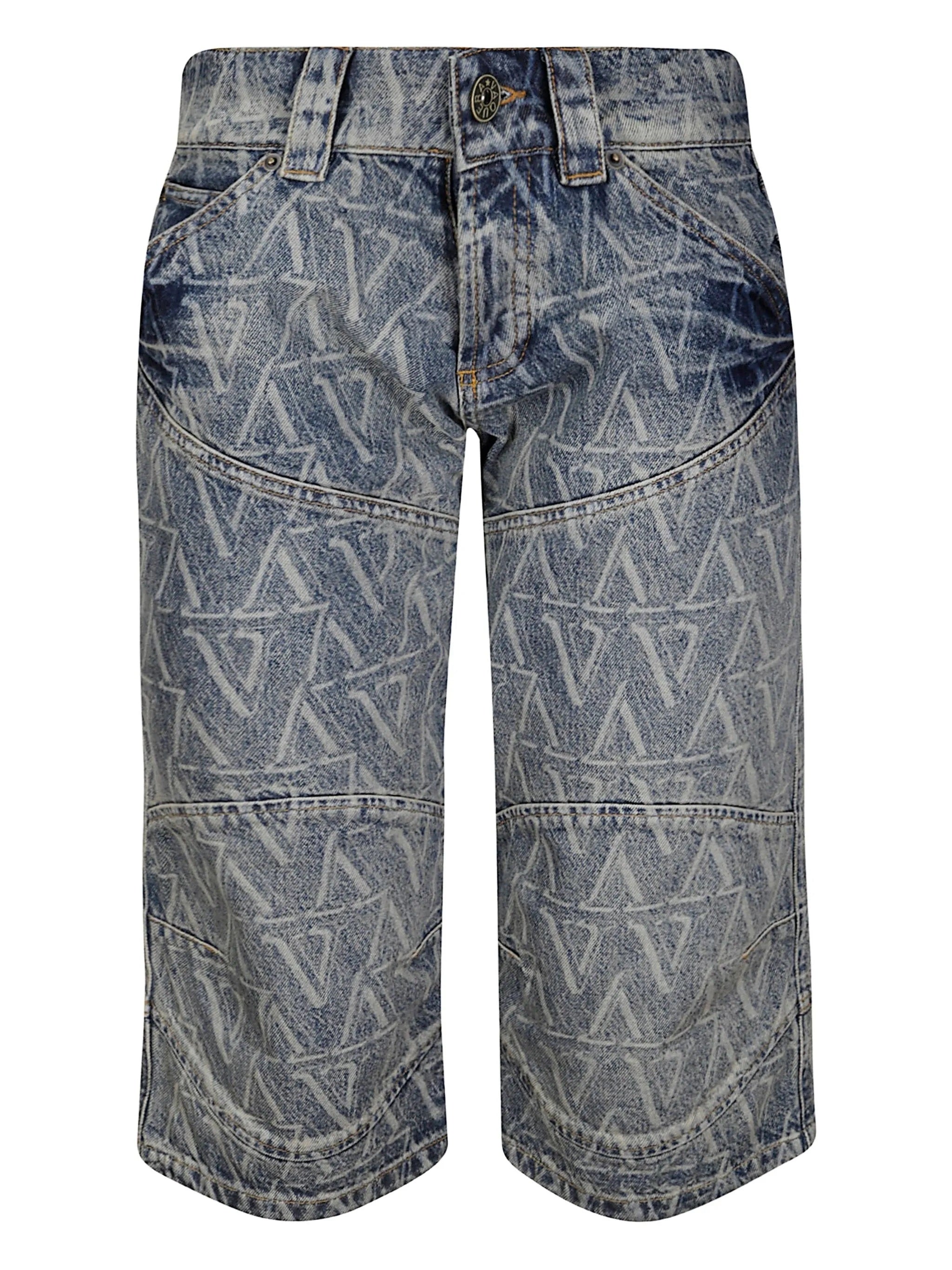 Knee Pad Shorts in Blue from Vaquera