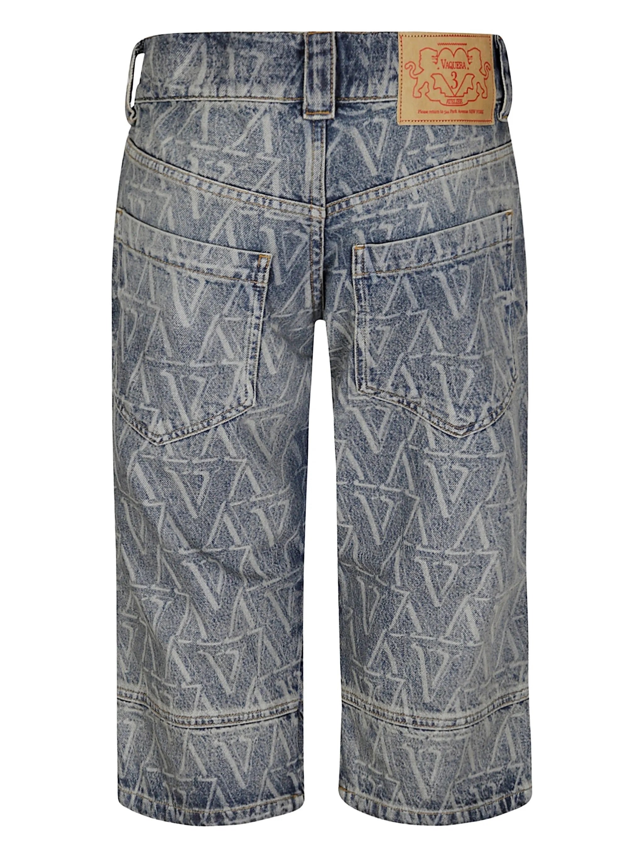 Knee Pad Shorts in Blue from Vaquera
