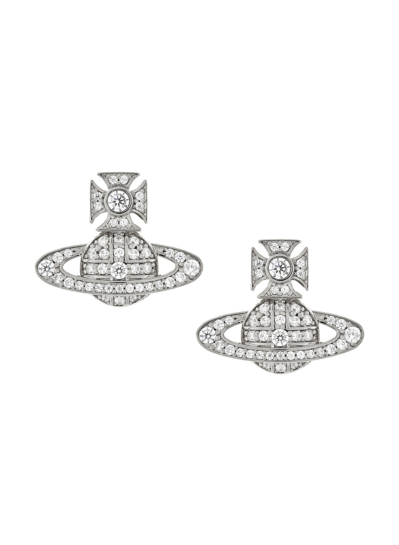 Vivienne Westwood - Carmela Bas Relief earrings in platinum - 3
