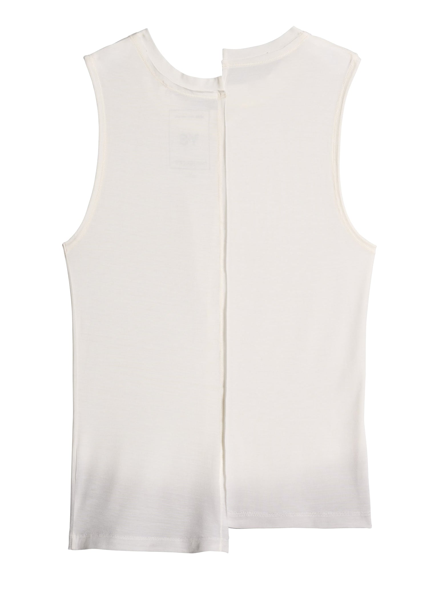 Back packshot of the Women’s Knit Double-Dye Tank in Beige from Y-3, showing the clean back design, dip-dye finish, and fitted cut.