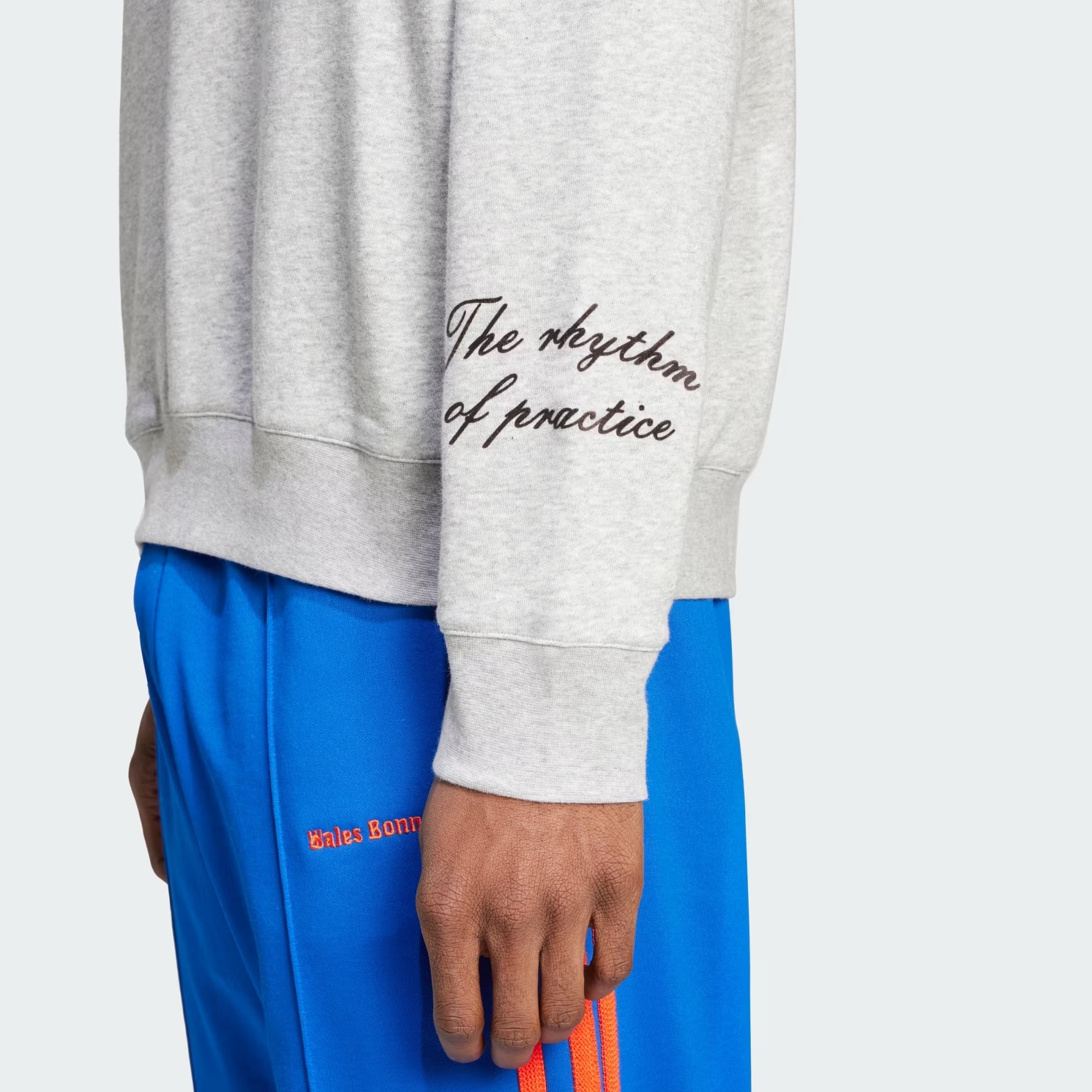 adidas Originals Wales Bonner - long sleeve crew neck t-shirt in grey - 7