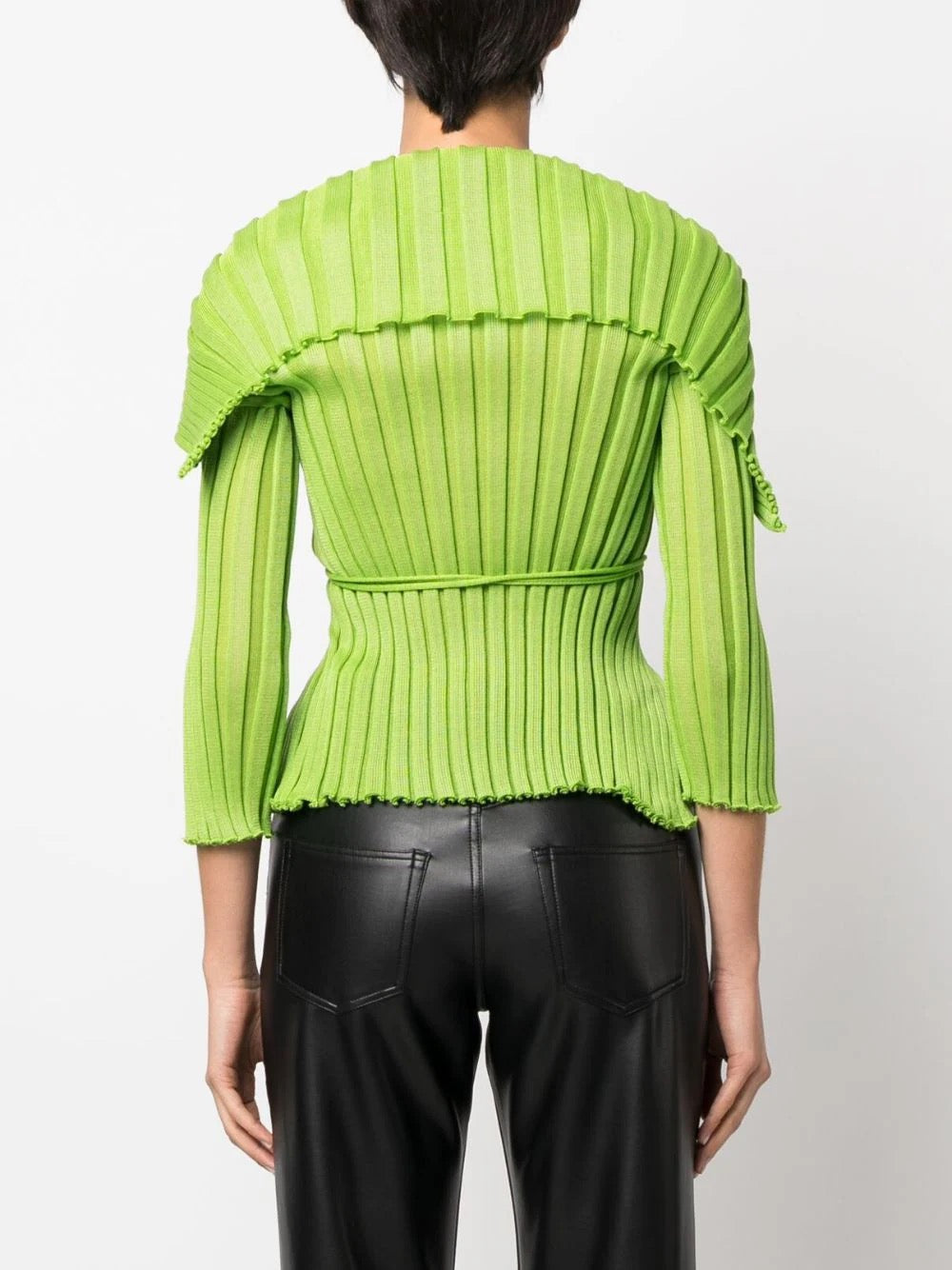 Ara Wide Collar Cardigan - Apple Green-[-A. Roege Hove-4