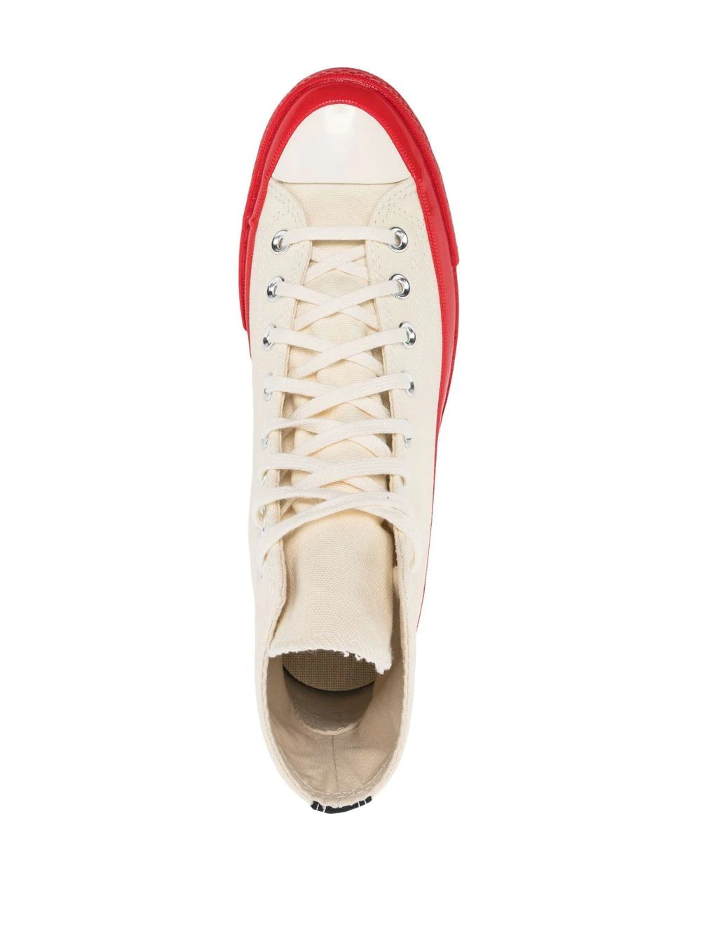Converse High 'Chuck Taylor' Sneaker Red Sole - White-[-Comme des Garçons Play-5
