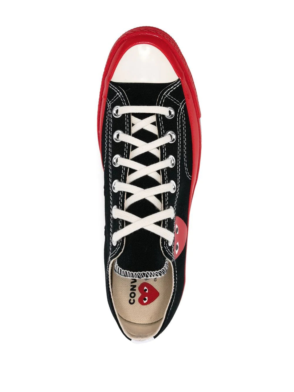 Converse Low 'Chuck Taylor' Sneaker Red Sole - Black-[-Comme des Garçons Play-6