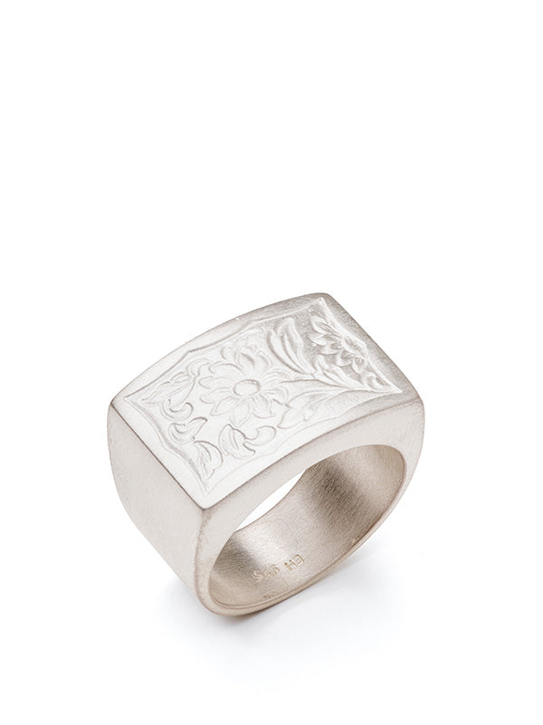 Royal Garden Signet Ring - Silver-[-Edith Hegedüs-1
