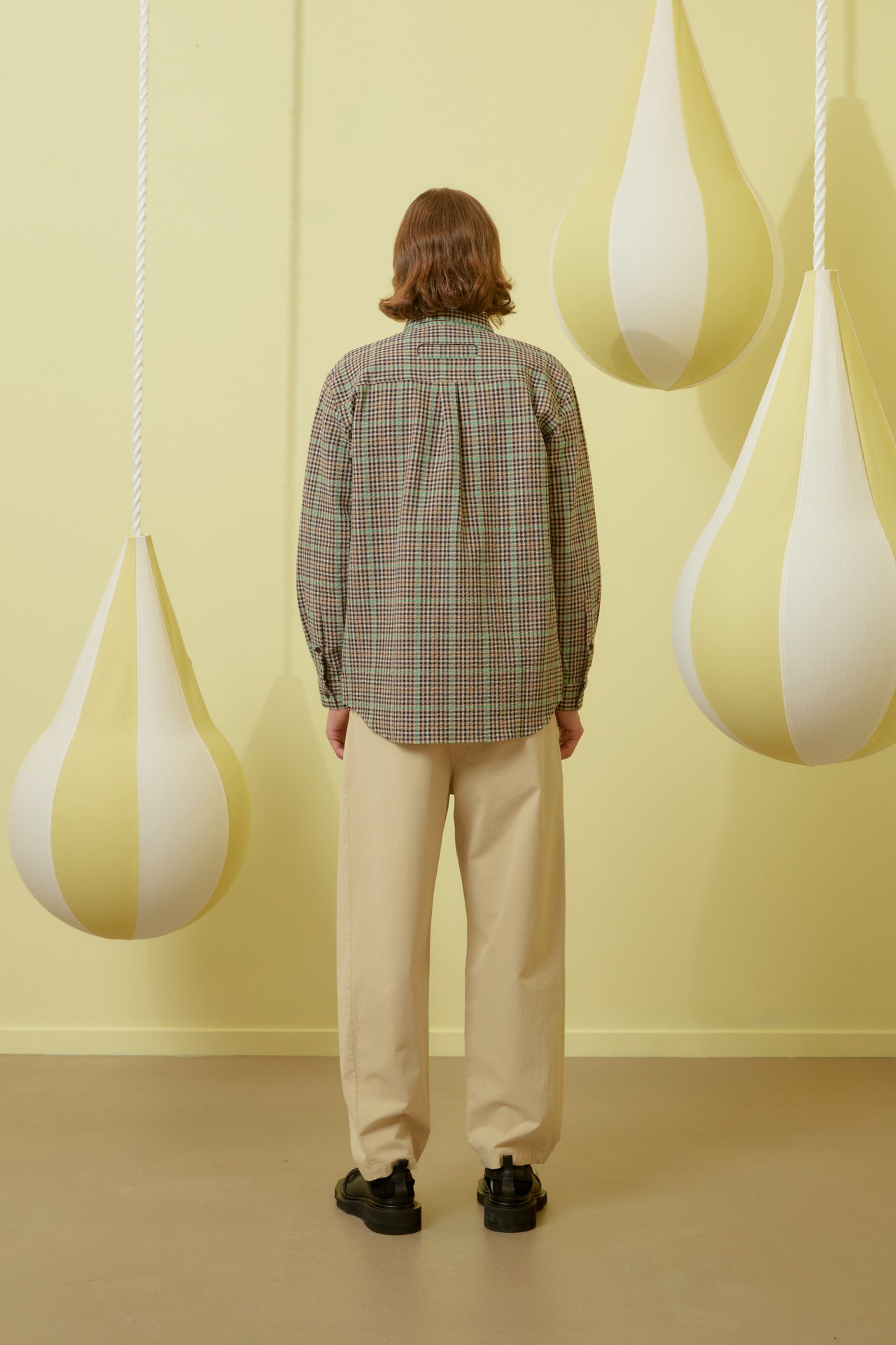 Henrik Vibskov - Hole shirt in brown and green checks - 5