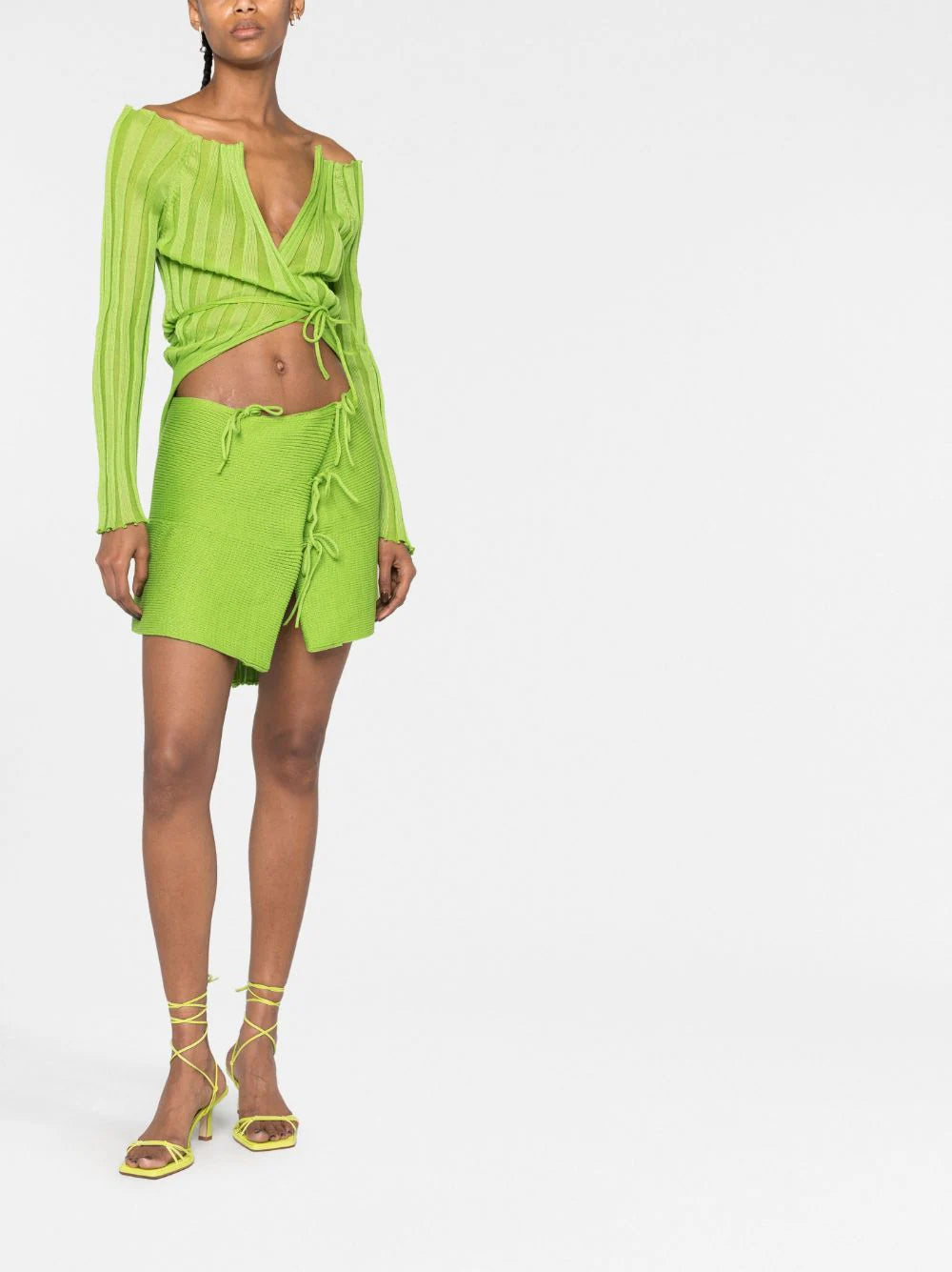 Amalie Roege Hove skirt - Emma Flared Mini Skirt in apple green 