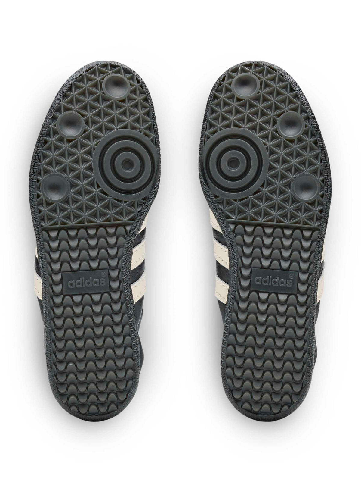 adidas x Song for the Mute ADI008 Samba OG SFTM sneakers, outsole view showing textured rubber soles.