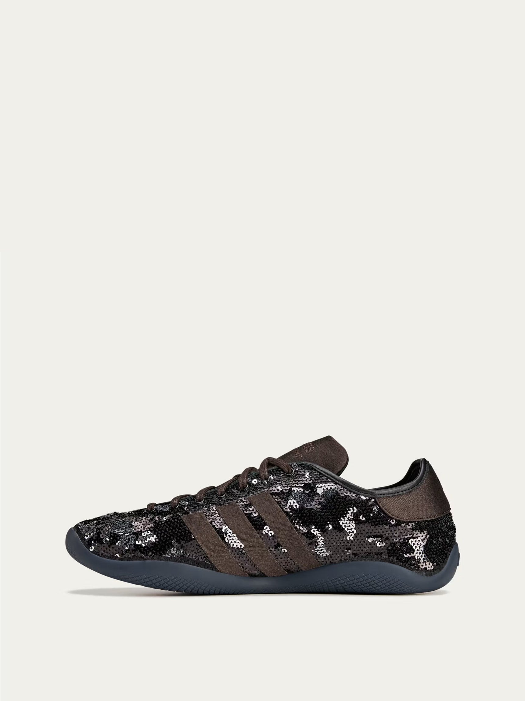 Karintha Sequin Lo Sneakers in Dark Brown from Adidas Originals x Wales Bonner