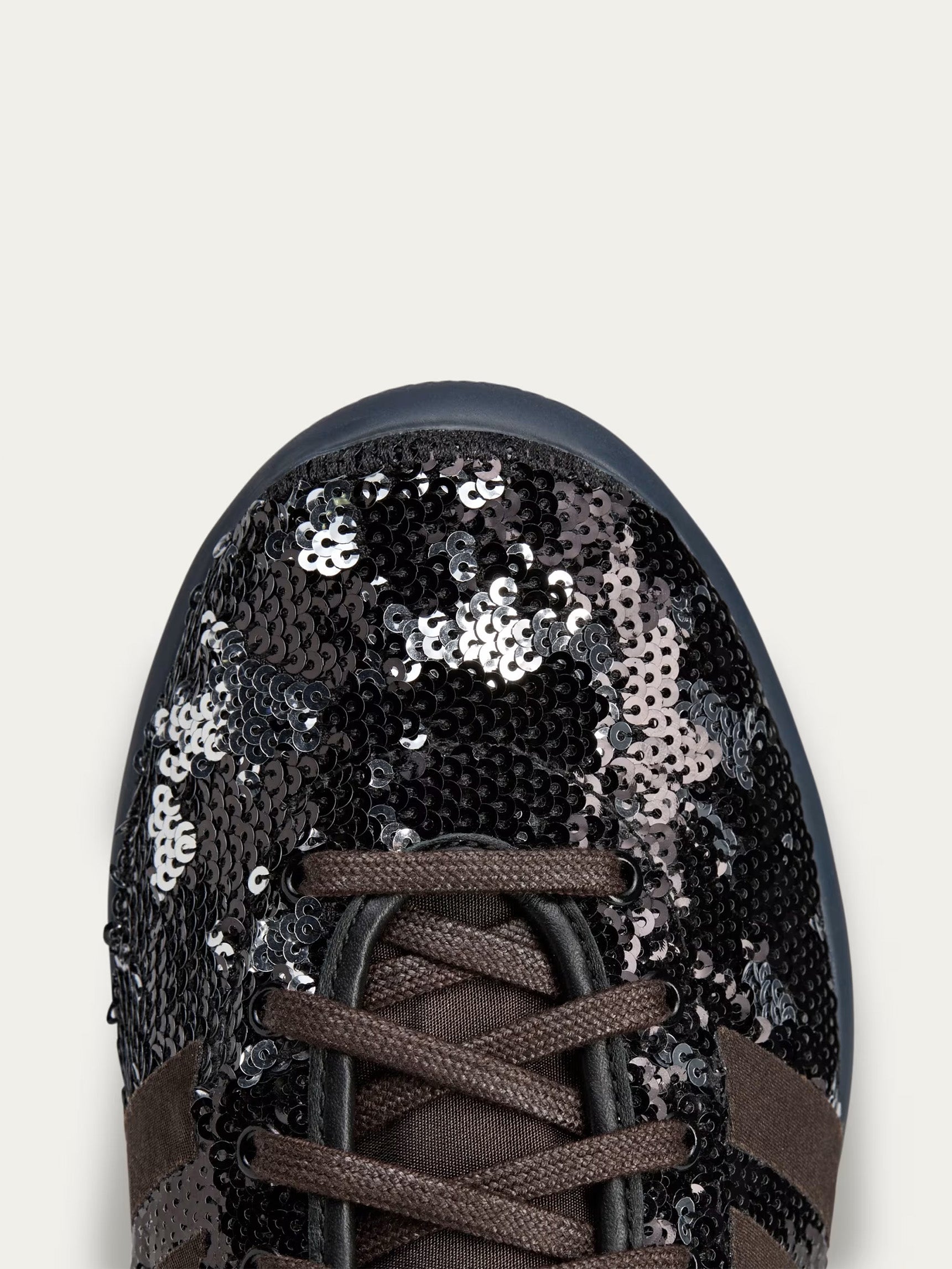 Karintha Sequin Lo Sneakers in Dark Brown from Adidas Originals x Wales Bonner