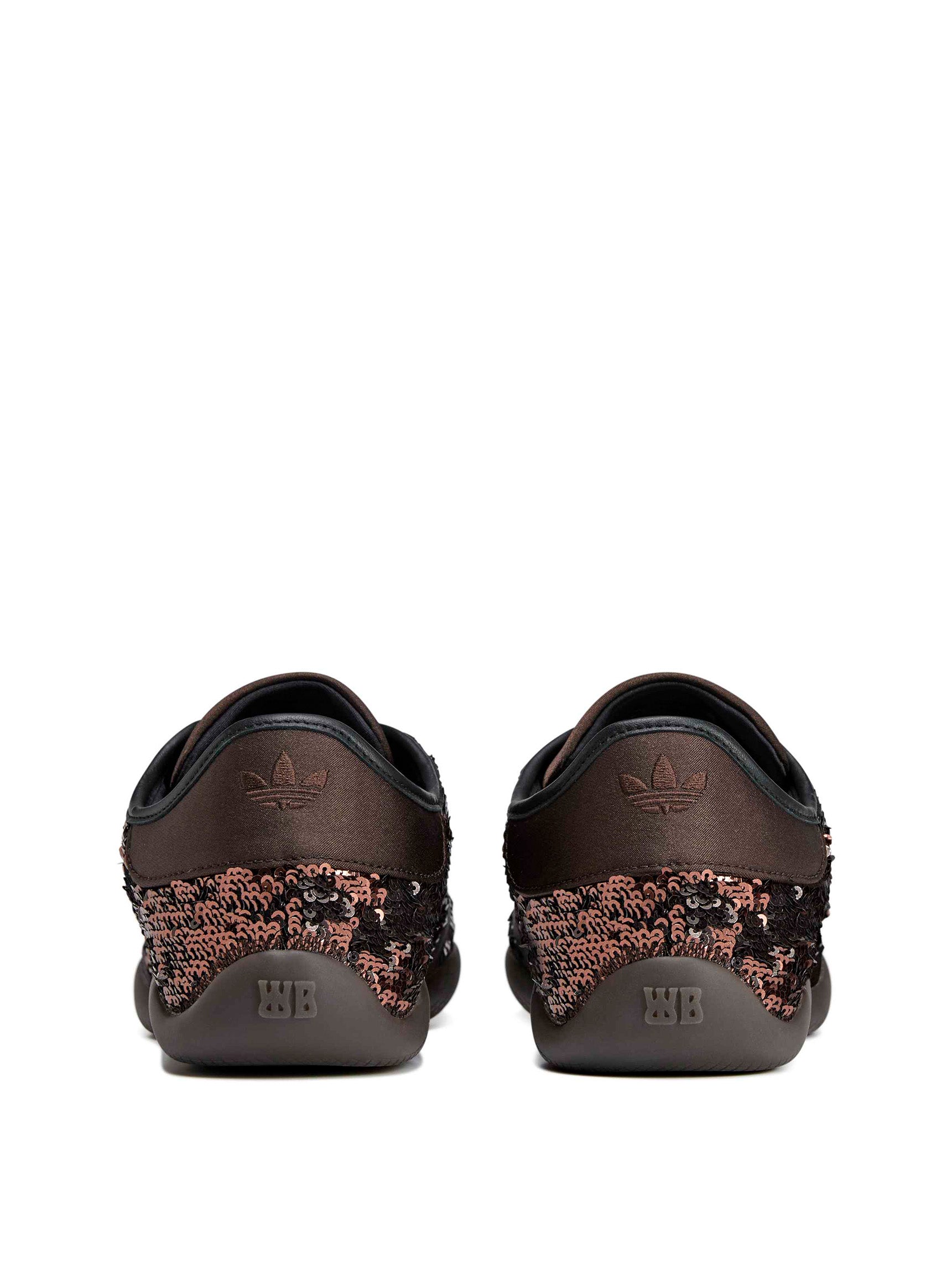 WB Karintha Sequin Sneakers - Dark Brown / Cream Brown-[-Adidas x Wales Bonner-6