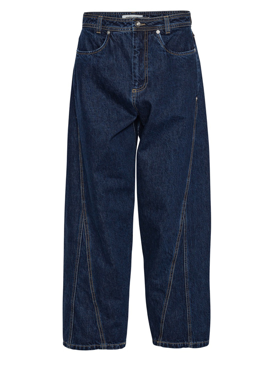 Amphi Pants in Rinse Denim by Henrik Vibskov front view