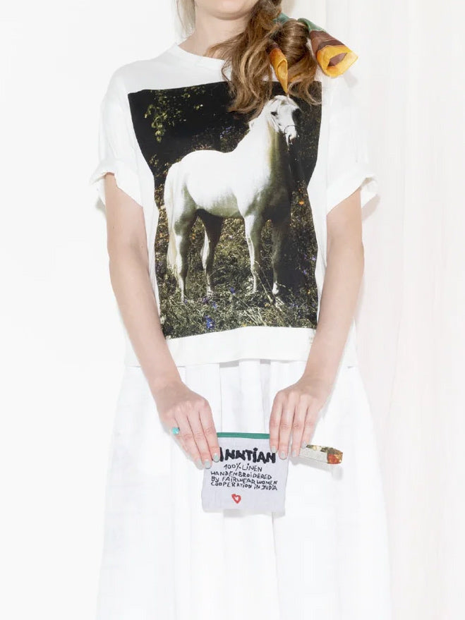 Classic T-Shirt - White Horse