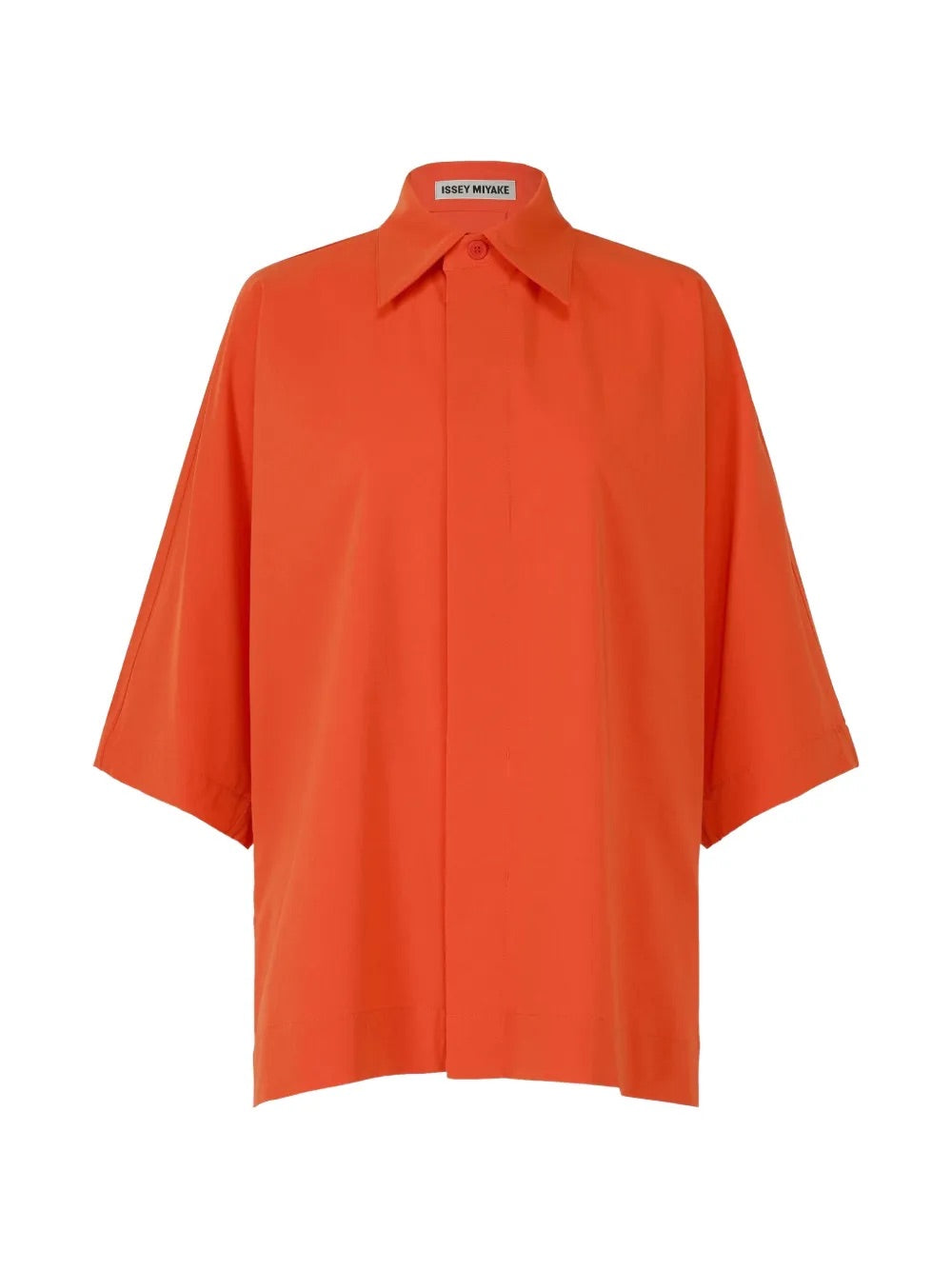 Issey Miyake April SS26 Looped Shirt in Macaw Red front view