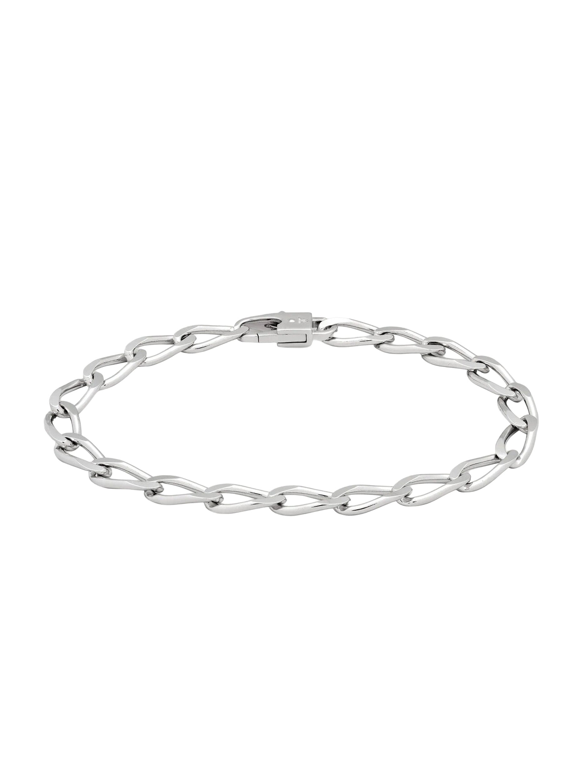 Tom Wood Arlo Bracelet Thick in 925 sterling silver with white rhodium plating