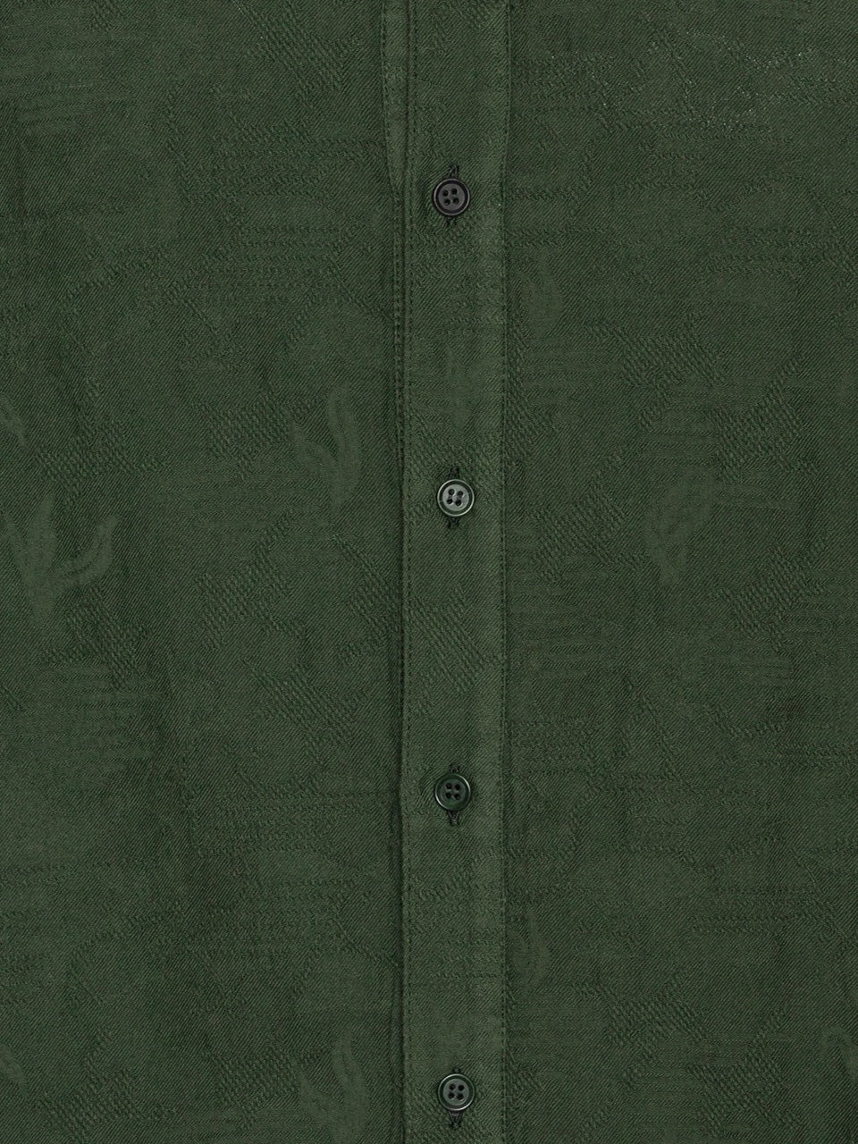 Henrik Vibskov Big Toad Shirt in Bottle Green fabric detail view