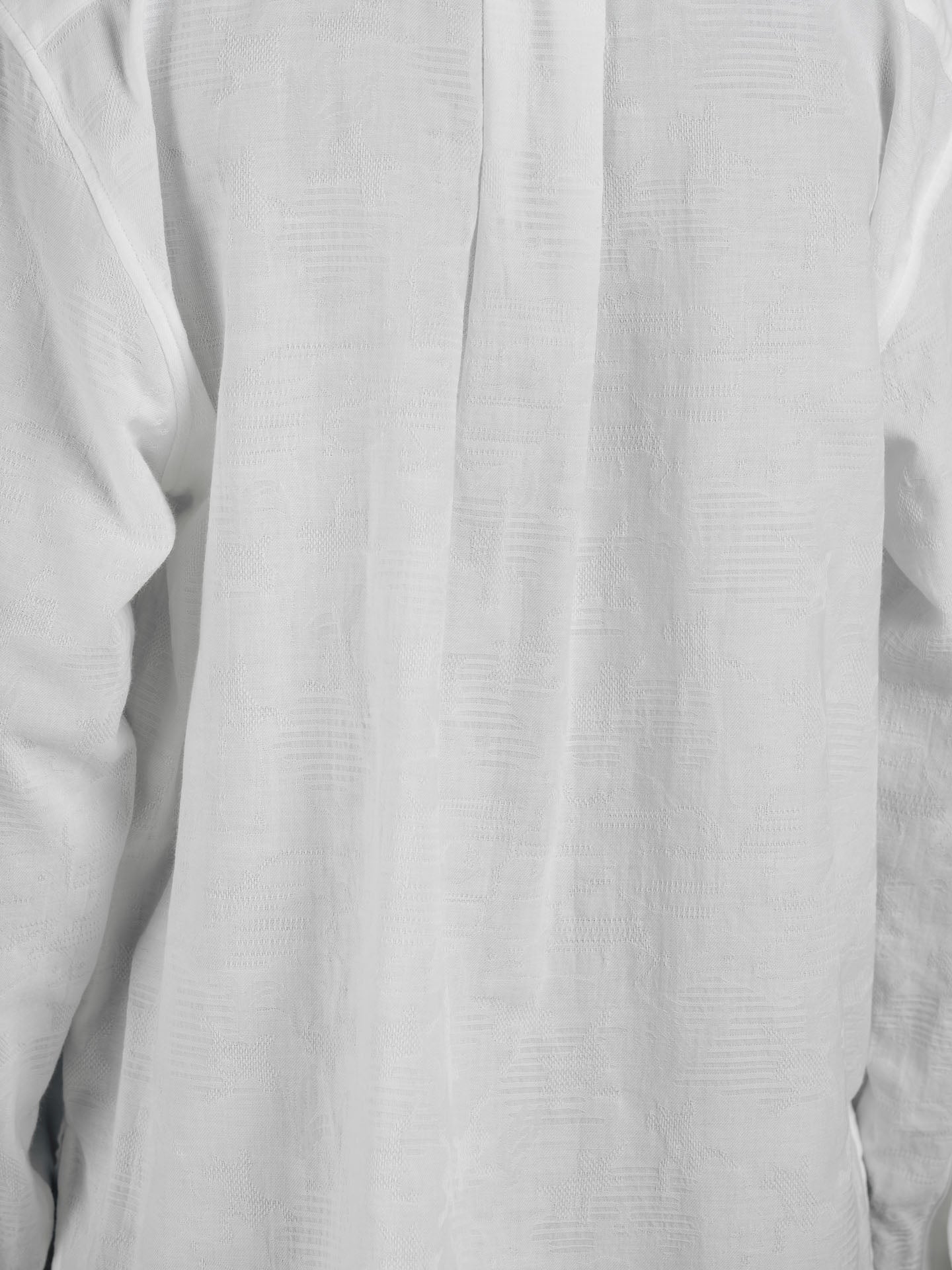 Henrik Vibskov Big Toad Shirt in Ecru back fabric detail
