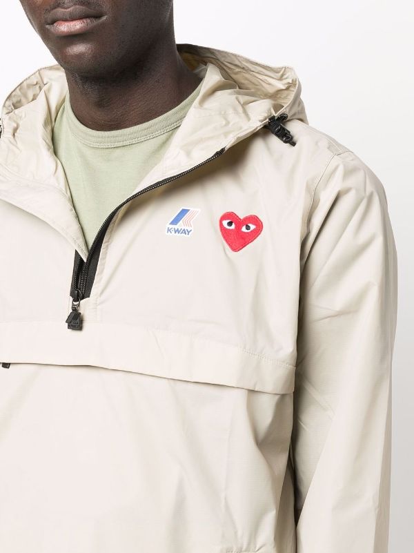 Unisex K-Way Anorak - Beige-[-Comme des Garçons Play-11